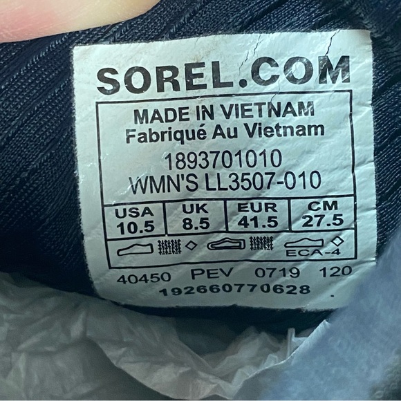 Sorel Kinetic Women's Sneakers Size 10.5 Black White Walking Comfort - Picture 10 of 10